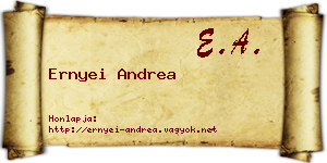 Ernyei Andrea névjegykártya