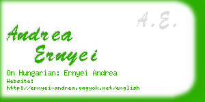 andrea ernyei business card